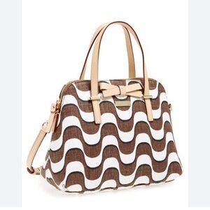 Kate Spade South Poplar Street Francis satchel purse, Brown Painterly Wave